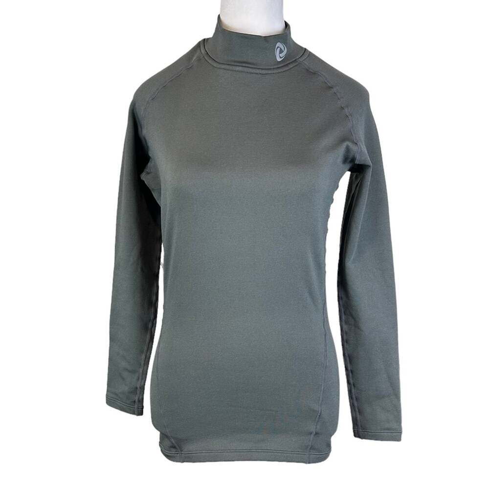 Tesla Thermal Coldgear Compression Baselayer Mock Neck Long Sleeve Gray Sz L